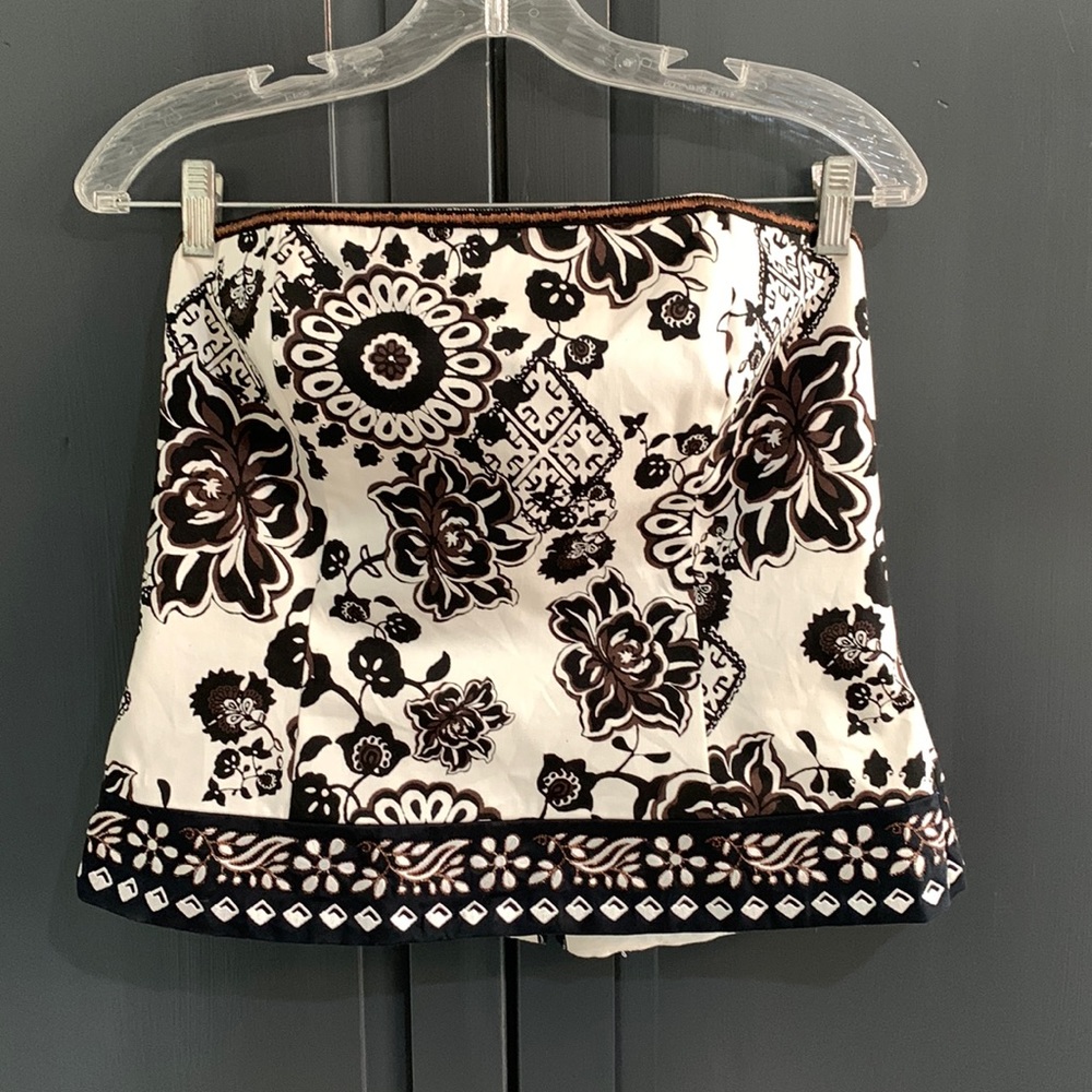 White House black market strapless top